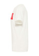 Thumbnail T-shirt Austin en coton blanc à coupe droite avec col rond et logo rouge imprimé - Image 3