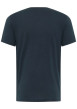 Thumbnail T-shirt Austin droit en coton marine avec col rond et logo bordeau imprimé - Image 2