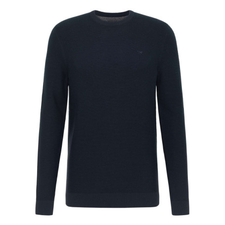 Pull en coton Eliot marine en maille piquée...