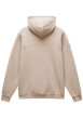 Thumbnail Sweat beige en coton mélangé avec col à capuche demi-zip et logo cousu - Image 2