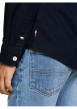 Thumbnail Chemise en coton en transition marine unie ajustée à col français et boutons - Image 3
