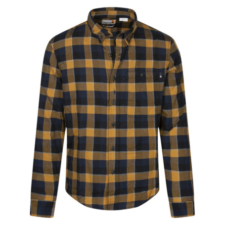 Chemise en coton camel à carreaux avec une...