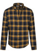 Thumbnail Chemise en coton camel à carreaux avec une coupe slim fit et un col américain