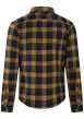 Thumbnail Chemise en coton camel à carreaux avec une coupe slim fit et un col américain - Image 2