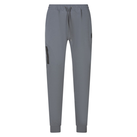 Jogging gris uni à coupe slim avec multiples...