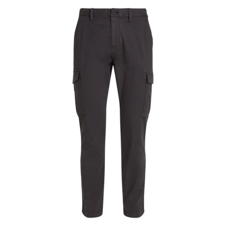 Cargo en coton biologique noir uni avec une...