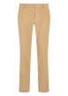 Thumbnail Chino en coton mélangé camel uni en velours côtelé avec une coupe slim