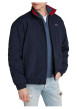 Thumbnail Blouson marine uni à coupe droite, col montant zippé et logo brodé - Image 4