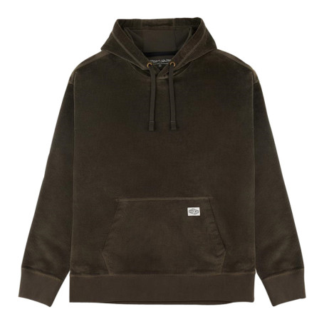 Sweat à capuche en coton kaki uni avec une...