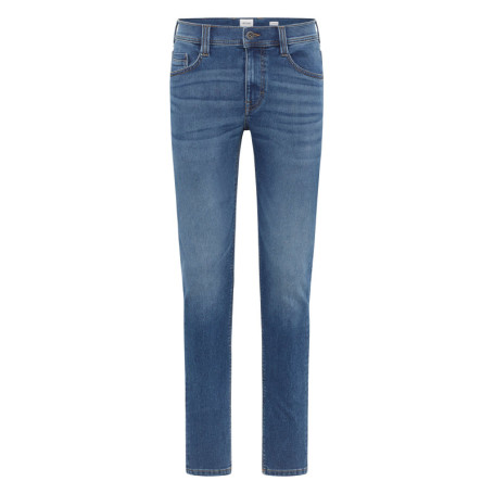 Jean bleu stone délavé avec une coupe slim et...