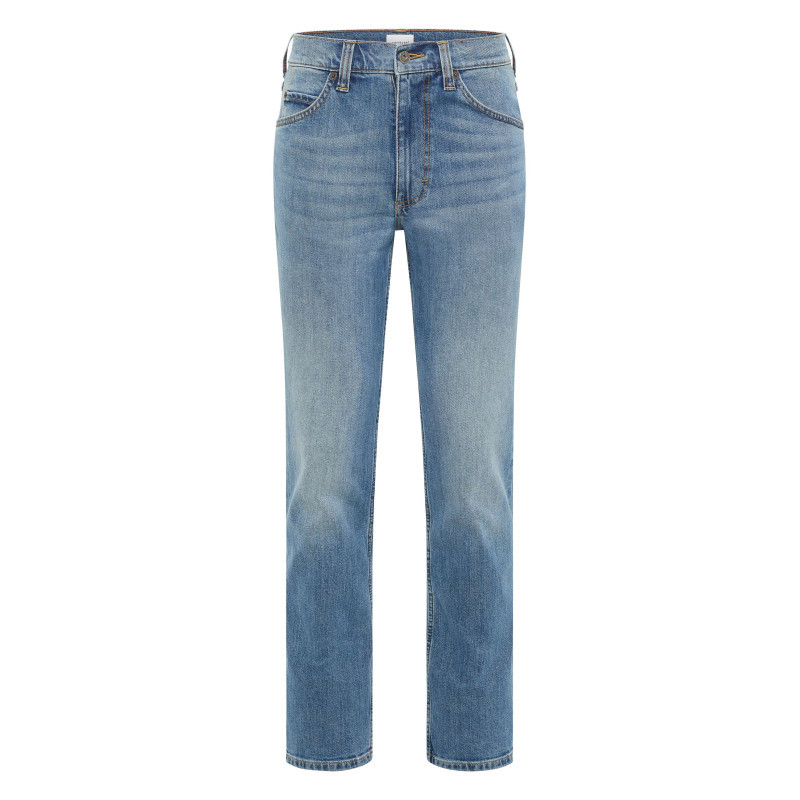 Mustang - Jean En Coton Bleu Stone Délavé à Coupe Regular Fit Et à Taille Mi-haute - Stone Mustang - Jean En Coton Bleu Stone Délavé à Coupe Regular Fit Et à Taille Mi-haute - Stone