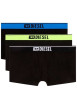 Thumbnail Lot de 3 boxers classiques en coton noirs unis à ceinture différentes