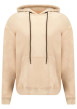 Thumbnail Sweat à capuche beige uni avec une coupe droite et une poche kangourou