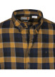 Thumbnail Chemise en coton camel à carreaux avec une coupe slim fit et un col américain - Image 3