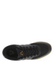 Thumbnail Baskets tennis noires à talon plat et à lacets plats avec logo marron - Image 4