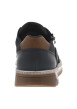 Thumbnail Sneakers marine à talon plat et à lacets plats marine et zip latéral - Image 6