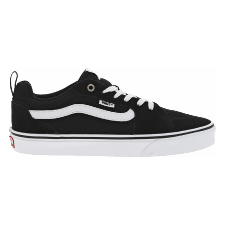 Sneakers noires et blanches à talon plat avec...