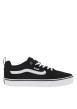 Thumbnail Sneakers noires et blanches à talon plat avec lacets plats et logo
