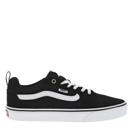 Sneakers noires et blanches à talon plat avec...