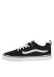 Thumbnail Sneakers noires et blanches à talon plat avec lacets plats et logo - Image 2