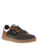 Thumbnail Sneakers multicolores à semelle plate avec empiècements camel et lacets verts - Image 3