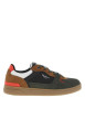 Thumbnail Sneakers multicolores à semelle plate avec empiècements camel et lacets verts