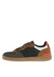 Thumbnail Sneakers multicolores à semelle plate avec empiècements camel et lacets verts - Image 2