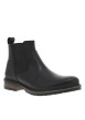Thumbnail Boots en cuir noires type chelsea à talon plat et à zip latéral - Image 3