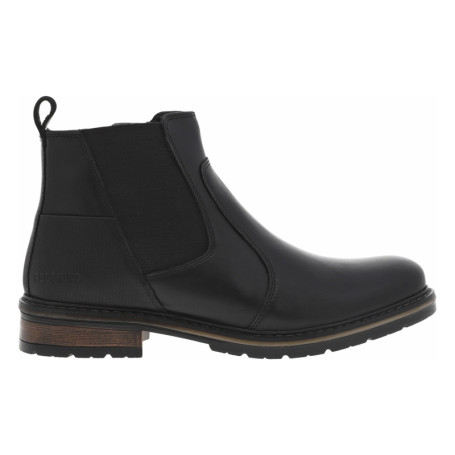 Boots en cuir noires type chelsea à talon plat...