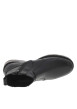 Thumbnail Boots en cuir noires type chelsea à talon plat et à zip latéral - Image 4