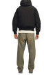 Thumbnail Blouson noir uni à coupe droite avec un col à capuche et fermeture zippée - Image 2