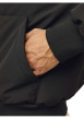 Thumbnail Blouson noir uni à coupe droite avec un col à capuche et fermeture zippée - Image 3