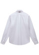 Thumbnail Chemise en coton blanche unie avec une coupe ajustée, col français et logo brodé - Image 2