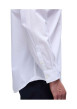 Thumbnail Chemise en coton blanche unie avec une coupe ajustée, col français et logo brodé - Image 4