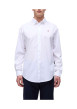Thumbnail Chemise en coton blanche unie avec une coupe ajustée, col français et logo brodé - Image 5