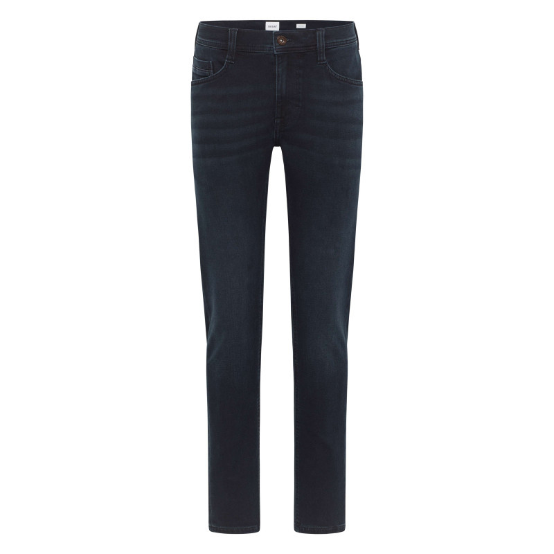 Mustang - Jean En Coton Mélangé Bleu Indigo Délavé à Coupe Slim Et à Taille Basse - Bleu Indigo Mustang - Jean En Coton Mélangé Bleu Indigo Délavé à Coupe Slim Et à Taille Basse - Bleu Indigo