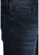 Thumbnail Jean en coton bleu indigo délavé avec une taille mi-haute et une coupe slim - Image 3