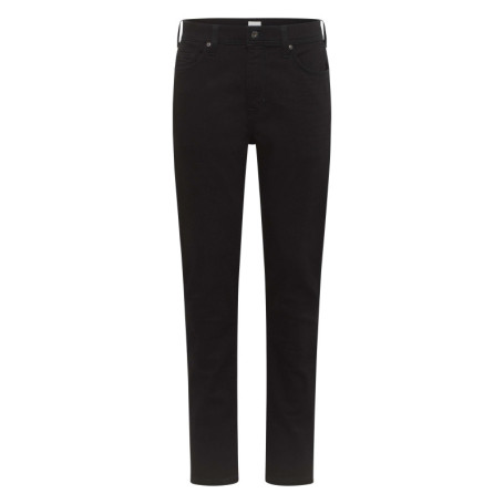 Jean en coton noir uni avec une coupe slim et...