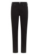 Thumbnail Jean en coton noir uni avec une coupe slim et une taille mi-haute
