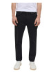 Thumbnail Jean en coton noir uni avec une coupe slim et une taille mi-haute - Image 4
