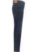 Thumbnail Jean en coton bleu indigo délavé à coupe regular fit et à taille mi-haute - Image 2