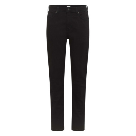 Jean en coton noir uni avec une coupe slim et...