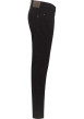 Thumbnail Jean en coton noir uni avec une coupe slim et une taille mi-haute - Image 3