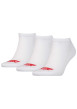 Thumbnail Lot de 3 paires de chaussettes taille basse blanches unies avec logo Levi's®