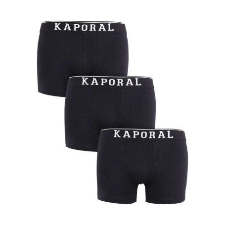 Lot de 3 boxers classiques en coton noirs unis...