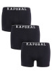 Thumbnail Lot de 3 boxers classiques en coton noirs unis à taille élastiquée