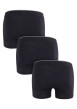 Thumbnail Lot de 3 boxers classiques en coton noirs unis à taille élastiquée - Image 2