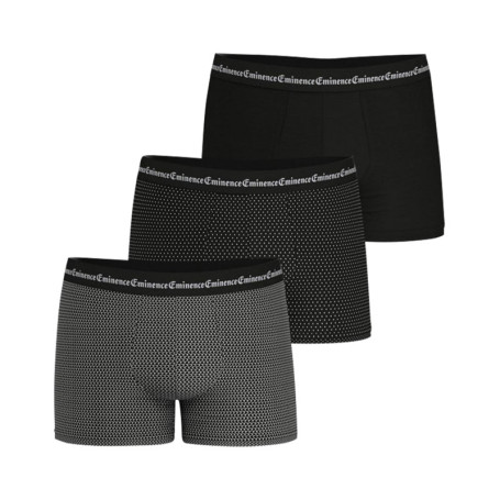 Lot de 3 boxers classiques en coton noirs...