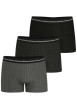 Thumbnail Lot de 3 boxers classiques en coton noirs imprimés à taille élastiquée