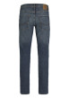 Thumbnail Jean en coton biologique bleu indigo délavé aux cuisses à coupe regular fit - Image 2